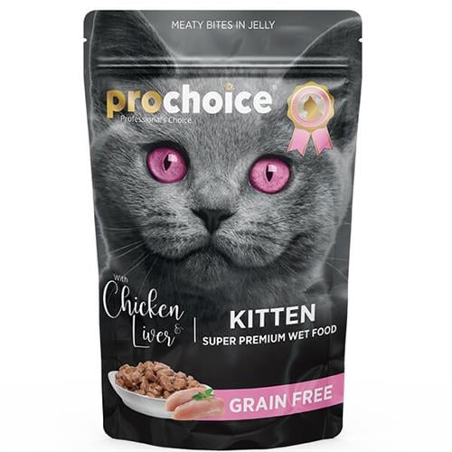 Pro Choice Tahılsız Kitten Tavuk ve Ciğerli Yavru Konserve Kedi Maması