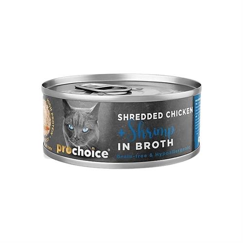 Prochoice Hypo-Allergenic Sos İçinde Tavuklu ve Karidesli Tahılsız Yetişkin Kedi Konservesi
