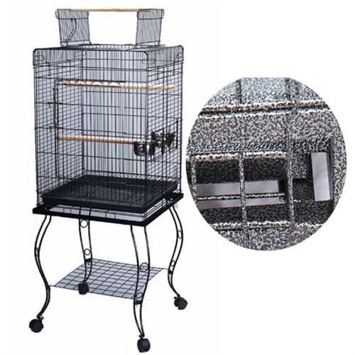 Qh Pet Cage Açılır Çatılı Sehpalı Papağan Kafesi