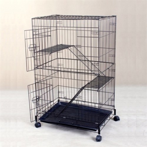 Qh Pet Cage Kedi Kafesi 3 Katlı  Dövme