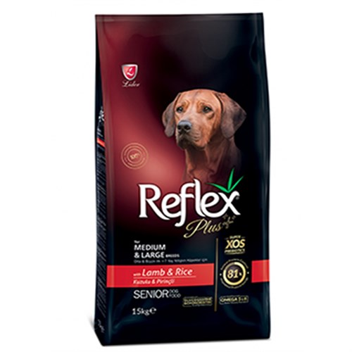 Reflex Plus Kuzulu Orta ve Büyük Irk Yaşlı Köpek Maması