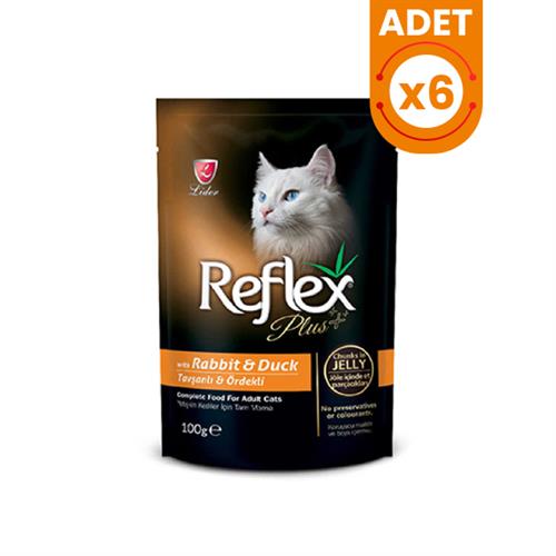 Reflex Plus Pouch Tavşan ve Ördekli Yetişkin Kedi Konservesi