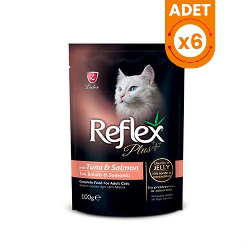 Reflex Plus Tuna Balıklı ve Somonlu Yetişkin Konserve Kedi Maması