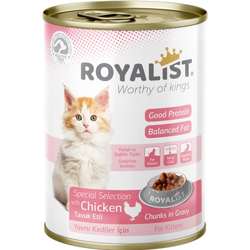 Royalist Kitten Tavuk Etli Soslu Yavru Konserve Kedi Maması