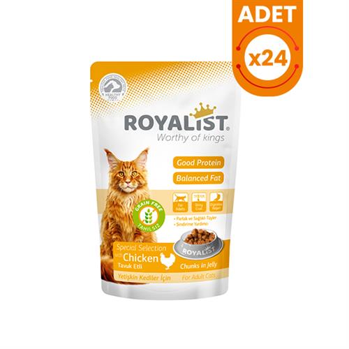 Royalist Tahılsız Tavuklu Jöleli Yetişkin Konserve Kedi Maması