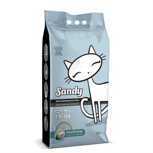 Sandy Sodyum Ultra Topaklaşan Marsilya Sabunlu Doğal Kedi Kumu