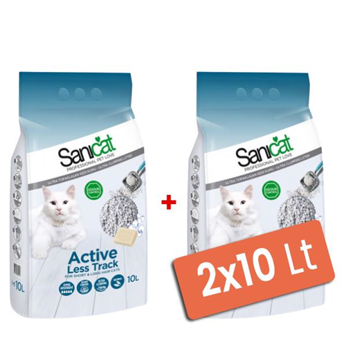 Sanicat Active Sabunlu Topaklaşan Kedi Kumu Kalın 2x10 Lt