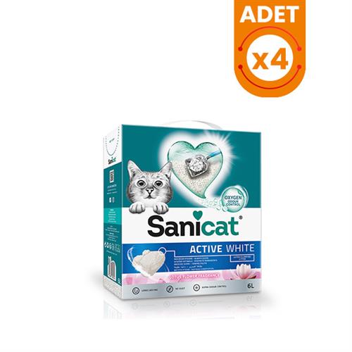 Sanicat Active White Lotus Çiçeği Kokulu Doğal Kedi Kumu