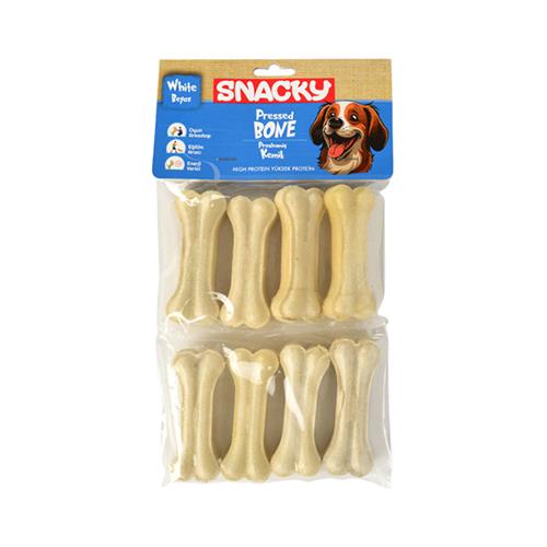 Snacky Beyaz Preslenmiş Yüksek Proteinli Köpek Çiğneme Kemiği