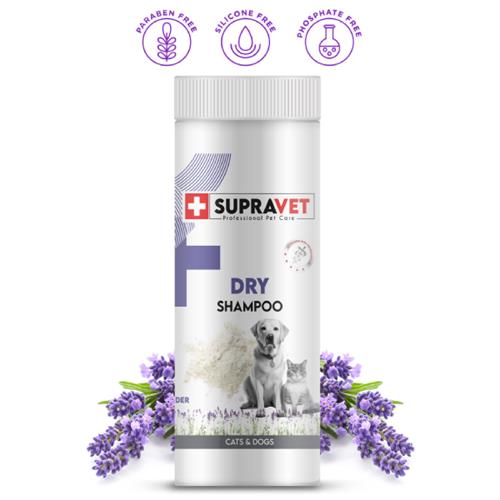 Supravet Dry Shampoo Lavanta Özlü Kedi ve Köpek Toz Şampuan