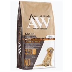 Animal World Adult Kuzu Eli Pirinçli Yetişkin Köpek Maması