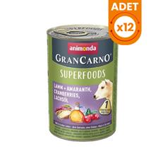 Animonda Gran Carno Superfoods Kuzu Amarant ve Kızılcıklı Yetişkin Köpek Konservesi