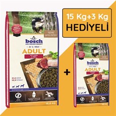 Bosch Adult Glutensiz Kuzu Etli Pirinçli Yetişkin Köpek Maması 15 Kg+(3 Kg Hediyeli)