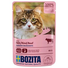 Bozita Pouch Sığır Etli Tahilsiz Yetişkin Konserve Kedi Maması