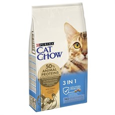 Cat Chow 3 in 1 Hindili Preobiyotikli Yetişkin Kedi Maması