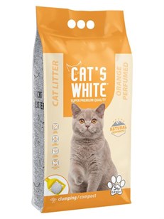 Cats White Portakalli Bentonit Kedi Kumu Kalın 5 Kg (6 Lt)