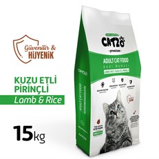 Catzo Premium Kuzu Etli Pirinçli Yetişkin Kedi Maması