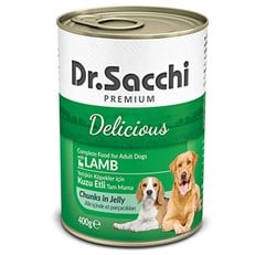 Dr.Sacchi Kuzu Etli Yetişkin Konserve Maması 400 Gr