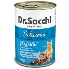 Dr.Sacchi Somonlu Yetişkin Kedi Konservesi
