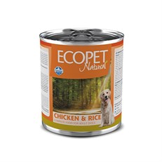 Ecopet Natural Tavuk ve Pirinçli Yetişkin Köpek Konservesi