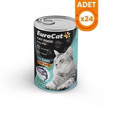 Euro Cat Ton Balıklı Parça Etli Yetişkin Konserve Kedi Maması