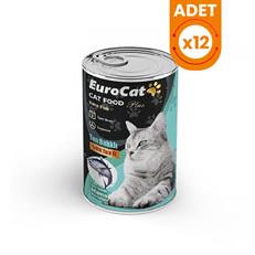 Euro Cat Ton Balıklı Parça Etli Yetişkin Konserve Kedi Maması