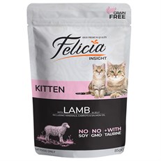 Felicia Tahılsız Kuzu Etli Pouch Yavru Konserve Kedi Maması