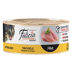 Felicia Tahılsız Tavuklu Fileto Kısırlaştırılmış Konserve Kedi Maması