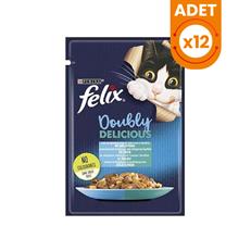 Felix Taze Somon ve Sardalya Jöleli Pouch Yetişkin Konserve Kedi Maması