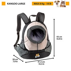 Ferplast Kangoo Kumaş Sırt Köpek Taşıma Çantası