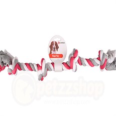 Flamingo 4 Düğümlü Renkli Diş İpi Köpek Oyuncağı