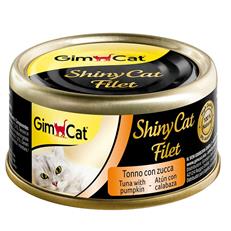Gimcat Shinycat Kıyılmış Fileto Tuna ve Kabaklı Yetişkin Konserve Kedi Maması