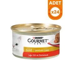 Gourmet Gold Savoury Cake Etli Domatesli Yetişkin Konserve Kedi Maması