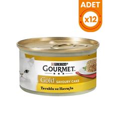 Gourmet Gold Savoury Cake Tavuk ve Havuç Yetişkin Konserve Kedi Maması