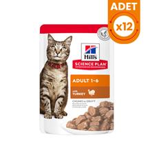 Hills Adult Hindili Pouch Yetişkin Konserve Kedi Maması