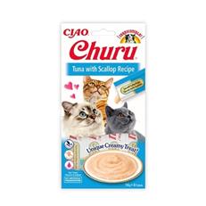 Inaba Ciao Churu Cream Ton Balıklı ve Deniz Taraklı Sıvı Kedi Ödül Maması