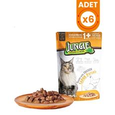 Jungle Tavuklu Pouch Yetişkin Kısırlaştırılmış Konserve Kedi Maması