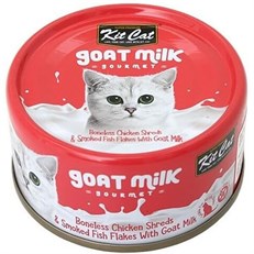 Kit Cat Keçi Sütlü Tavuklu ve Balıklı Tahılsız Yetişkin Konserve Kedi Maması