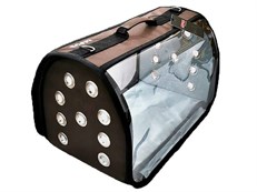 Lepus Flybag Şeffaf Kedi Köpek Taşıma Çantası Kahve 25x40x25h