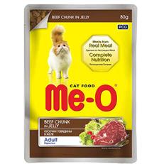 Meo Adult Jöle Biftekli Yetişkin Konserve Kedi Maması