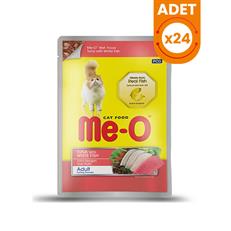 Meo Adult Jöle Ton Balık ve Beyaz Balıklı Yetişkin Konserve Kedi Maması