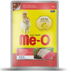 Meo Adult Jöle Ton Balık ve Beyaz Balıklı Yetişkin Konserve Kedi Maması