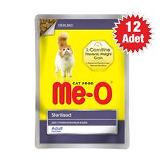 Meo Adult Sterilised Parça Etli Soslu Tavuklu Kısırlaştırılmış Konserve Kedi Maması