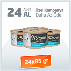 Miamor Pastete Ton Balıklı Tahılsız Kedi Konservesi 24x85 Gr