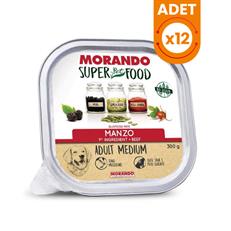 Morando Super Food Orta Irk Biftekli Yetişkin Köpek Konservesi