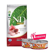 N&D Prime Tavuk ve Narlı Kısırlaştırılmış Tahılsız Kedi Maması 10 Kg + N&D Konserve HEDİYELİ!