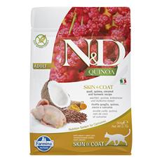 N&D Quinoa Skin Coat Bıldırcın Yetişkin Kedi Maması