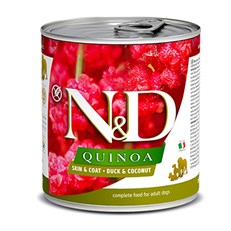 N&D Quinoa Skin Ördek ve Hindistan Cevizli Konserve Köpek Maması