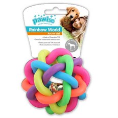 Pawise Rainbow World Örgü Top Termoplastik Köpek Oyuncağı