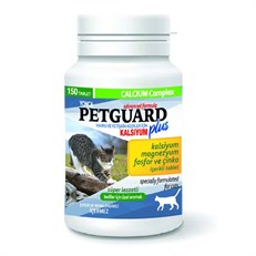 Petguard Magnezyum Fosfor ve Çinkolu Kalsiyum Kedi Tableti